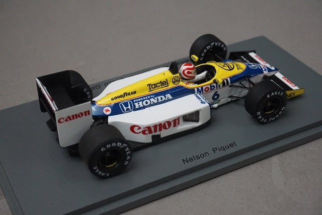 1:43 SPARK S7480 Williams FW11 Brazi GP Winner 1986 #6 Nelson Piquet