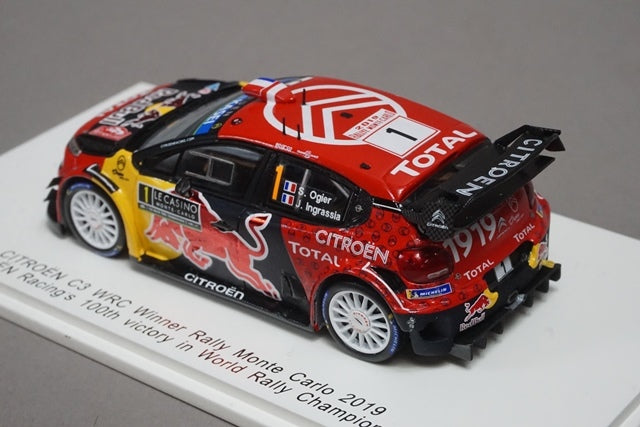 1:43 SPARK S5974 Citroen C3 WRC Monte Carlo Rally Winner 2019 #1