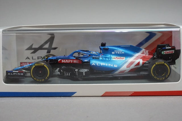 1:43 SPARK S7664 Alpine A521 #14 Alpine F1 Team Bahrain GP 2021 Fernando Alonso