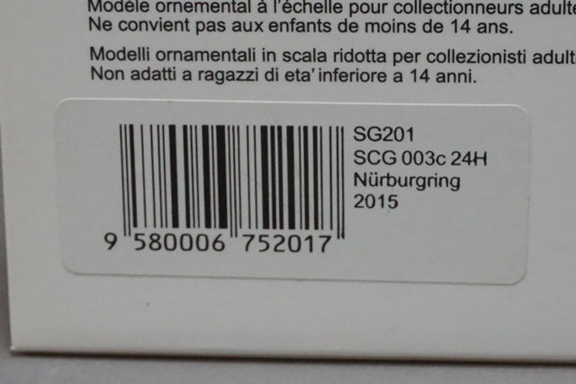 1:43 SPARK SG201 SCG 003c #9 24h Nurburgring 2015 model car