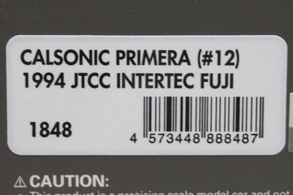 1:43 ignition model IG1848 CALSONIC Primera P10 JTCC INTERTEC Fuji 1994 #12 with Kazuyoshi Hoshino Metal Figure