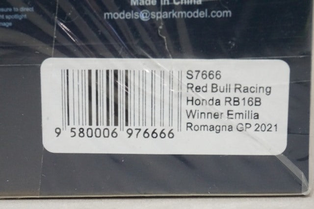 1:43 SPARK S7666 Honda Red Bull Racing RB16B Emilia Romagna GP M.Verstappen 2021 #33