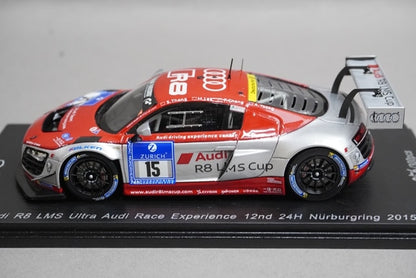 1:43 SPARK SG187 Audi R8 LMS ultra Audi Race Experience Nurburgring 24H 12th place 2015 #15 model car
