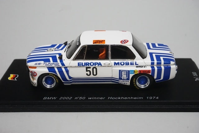 1:43 SPARK SG039 BMW 2002 Hockenheim Winner 1974 #50 J. Obermoser model car