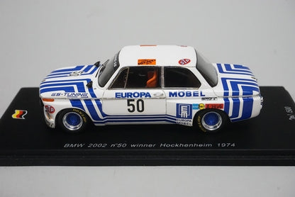 1:43 SPARK SG039 BMW 2002 Hockenheim Winner 1974 #50 J. Obermoser model car