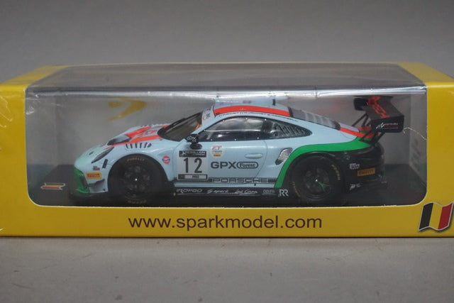 1:43 SPARK SB373 Porsche 911 GT3R GPX Racing 4th SPA 24h 2020 #12