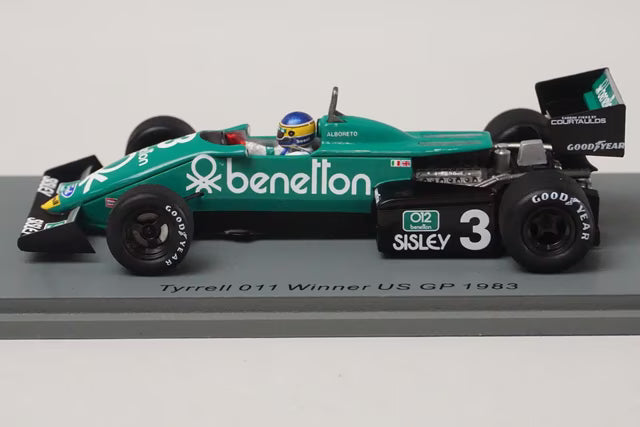 1:43 SPARK S7286 Tyrrell 011 American GP Winner 1983 #3 Michele Alboreto