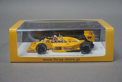 1:43 SPARK TR011 Lotus Honda 99T F1 Debut Brazilian GP Satoru Nakajima 1987 #11 CAMEL