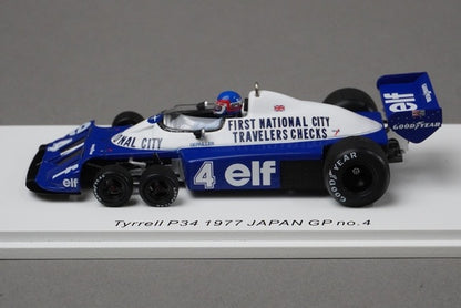 1:43 SPARK ROMU038 Tyrrell P34 1977 Japan GP P.Depailler #4 model car