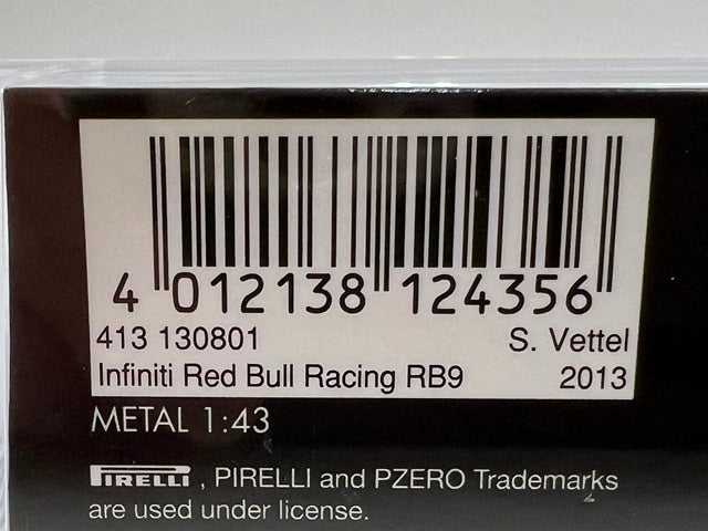 1:43 MINICHAMPS 413130801 Infiniti Red Bull Racing RB9 Suzuka 2013 #1 S.Vettel model car