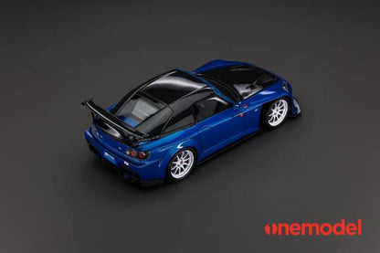 [ Pre-order ] 23A03-03 onemodel 1:18 Honda S2000 Spoon Street Carbon Bonnet Version Blue