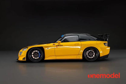 [ Pre-order ] 23A03-04 onemodel 1:18 Honda S2000 Spoon Street Carbon Bonnet Version (Yellow)
