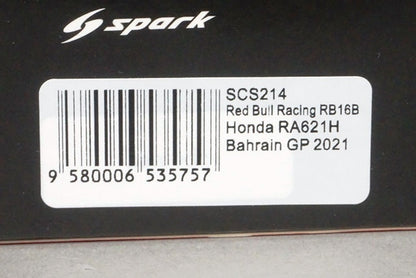 1:43 SPARK SCS214 Red Bull Racing RB16B Honda RA62H Bahrain GP 2021 #11