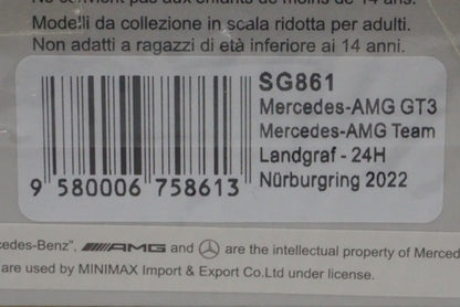 1:43 SPARK SG861 Mercedes GT3 Mercedes AMG Landgraf 24h Nurburgring 2022 #55