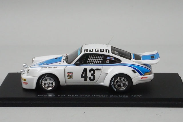 1:43 SPARK 43DA77 Porsche 911 RSR Winner Daytona 1977 #43 model car