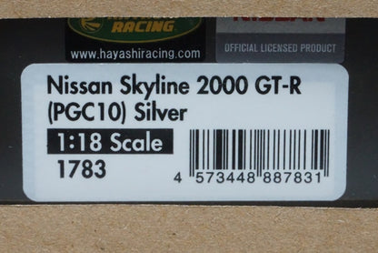 1:18 ignition model IG1783 Nissan Skyline 2000 GT-R (PGC10) Silver