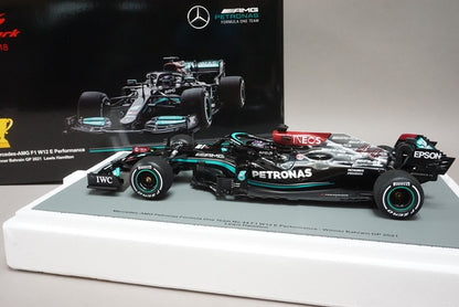 1:18 SPARK 18S576 Mercedes AMG W12 E Performance Bahrain Win 2021 L.Hamilton #44