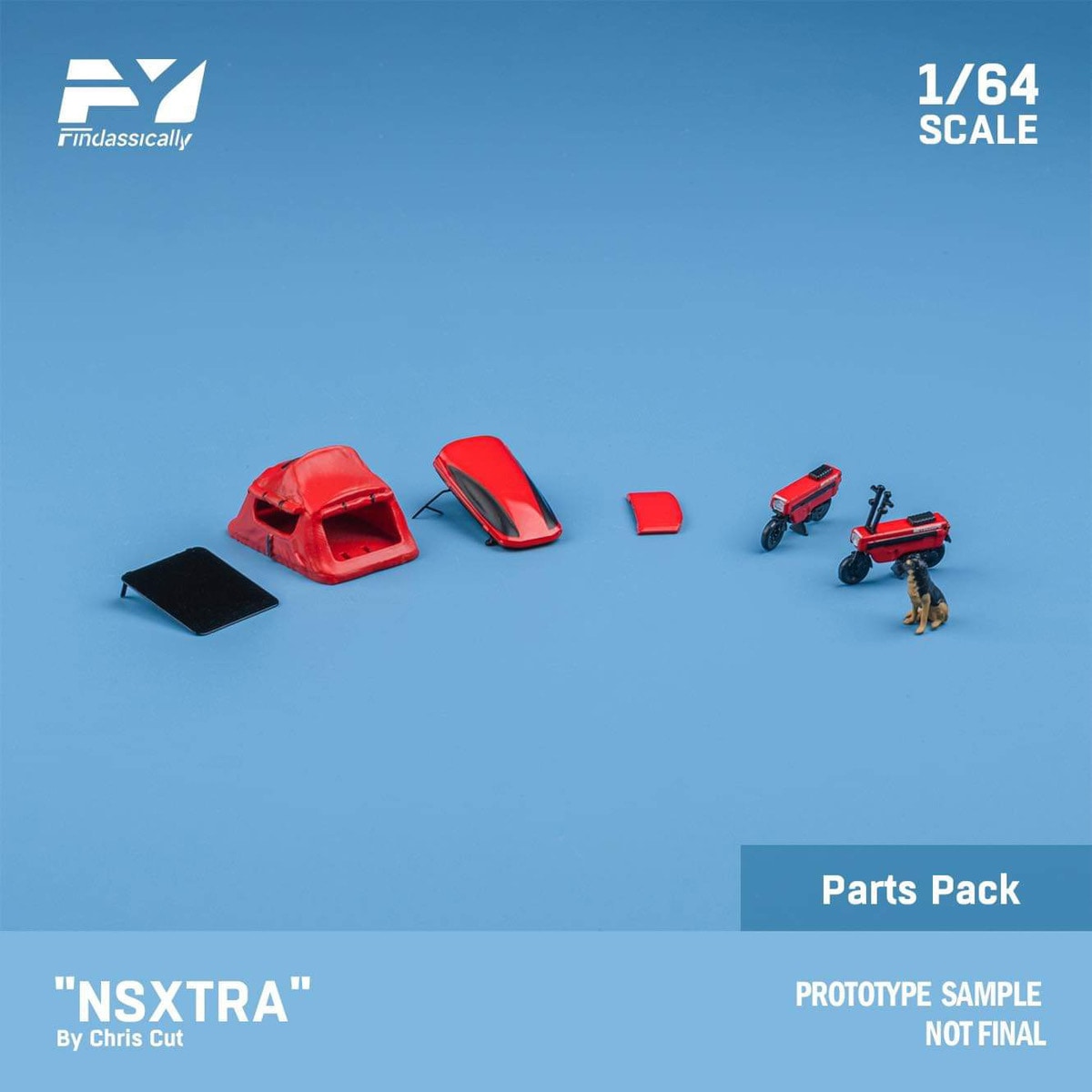 FY64002 Finclassically 1:64 NSX TRA by Chris Cut red Deluxe version