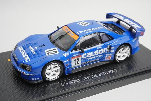 1:43 EBBRO P412 CALSONIC Skyline JGTC 2003 #12 model car