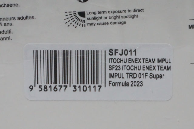 1:43 SPARK SFJ011 ITOCHU ENEX TEAM IMPUL SF23 TRD 01F Super Formula 2023 #19