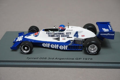 1:43 SPARK S7236 Tyrrell 008 3rd Argentina GP 1978 #4