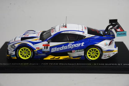 1:43 SPARK SGT057 Weds Sports ADVAN GR Supra GT500 Super GT 2023 #19 model car