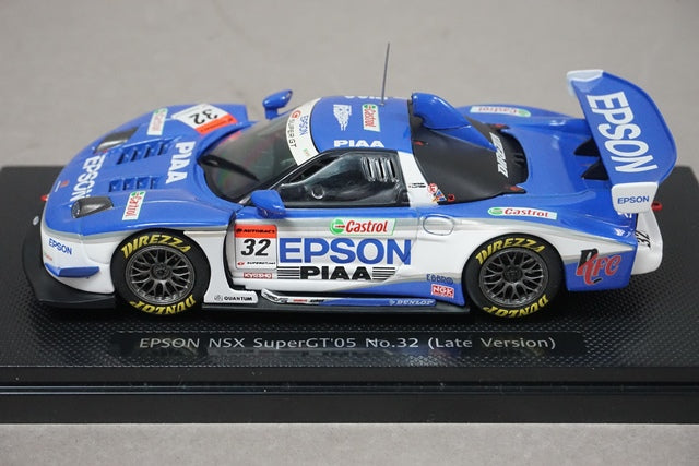 1:43 EBBRO 43764 Honda Epson NSX Super GT 2005 Late Model #32 White/Blue