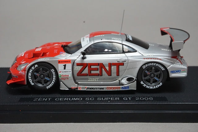 1:43 EBBRO 43806 Lexus ZENT CELMO SC Super GT 2006 #1