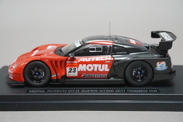 1:43 EBBRO 44534 Nissan MOTUR AUTEC GT-R Super GT500 Okayama Test 2011 #23