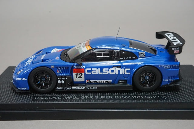 1:43 EBBRO 44542 Nissan CALSONIC IMPUL GT-R Super GT500 Fuji 2011 #12