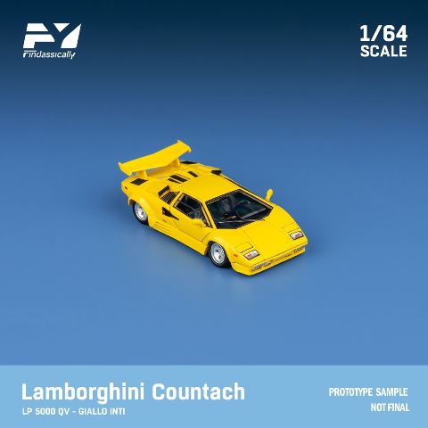 FY64005 Finclassically 1:64 Lamborghini Countach LP5000 QV yellow