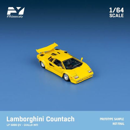FY64005 Finclassically 1:64 Lamborghini Countach LP5000 QV yellow