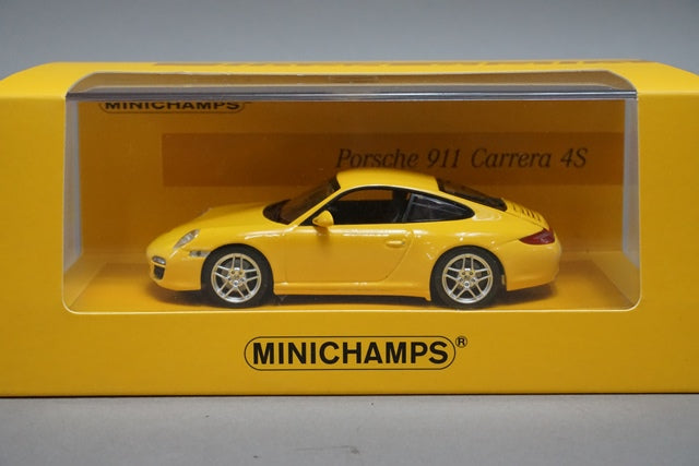 1:43 MINICHAMPS 436066420 Porsche 911 Carrera 4S 2008 Yellow