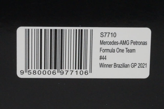 1:43 SPARK S7710 Mercedes AMG PETRONAS F1 Team W12 Brazilian GP Winner 2021 #44