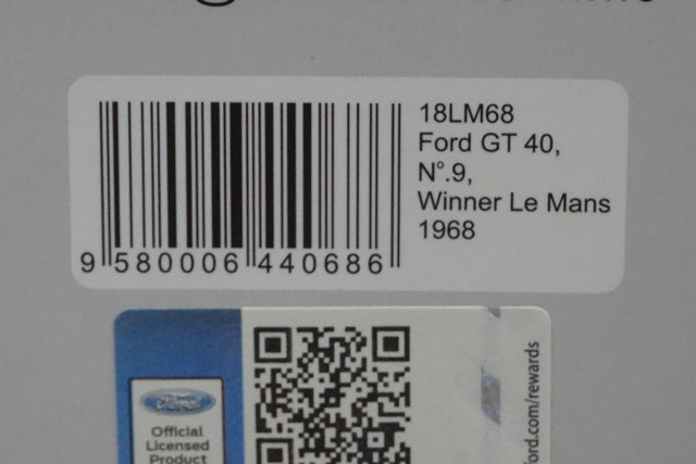 1:18 SPARK 18LM68 Ford GT 40 Le Mans Winner 1968 #9