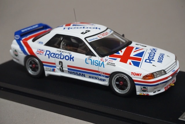 1:43 HPI 8608 Nissan Leabook Skyline GT-R JTC Tsukuba 1991 #3 model car