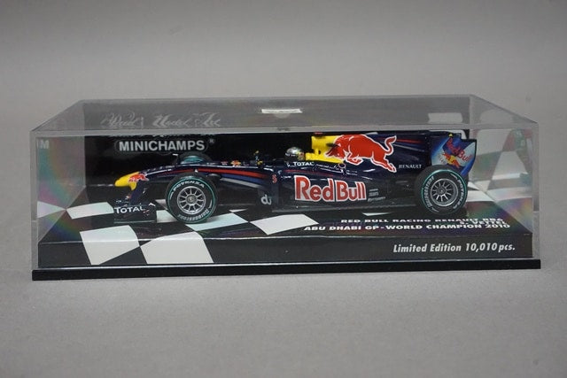 1:43 MINICHAMPS 410100105 Red Bull Racing Renault RB6 Abu Dhabi GP World Champion 2010 #5 Sebastian Vettel