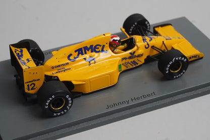 1:43 Spark S1784 Lotus 102 Japanese GP 1990 #12 J. Herbert Camel specification