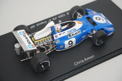 1:43 SPARK S1607 Matra MS 120D French GP 3rd place 1972 #9 C.Amon