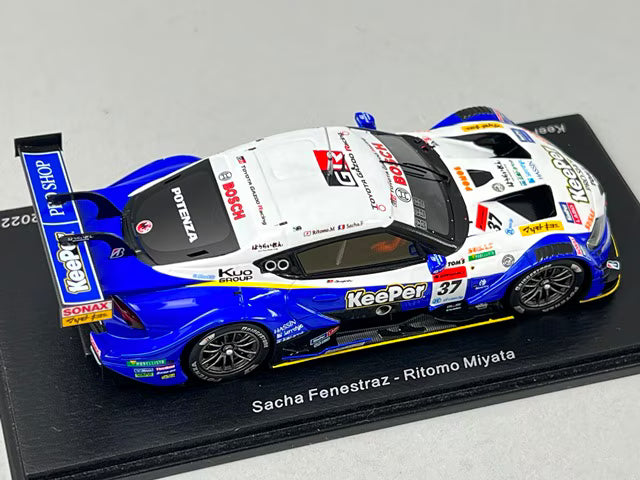 1:43 SPARK SGT031 Toyota KeePer TOM'S GR Supra TGR GT500 Super GT 2022 Sacha Fenestraz Rio Miyata #37