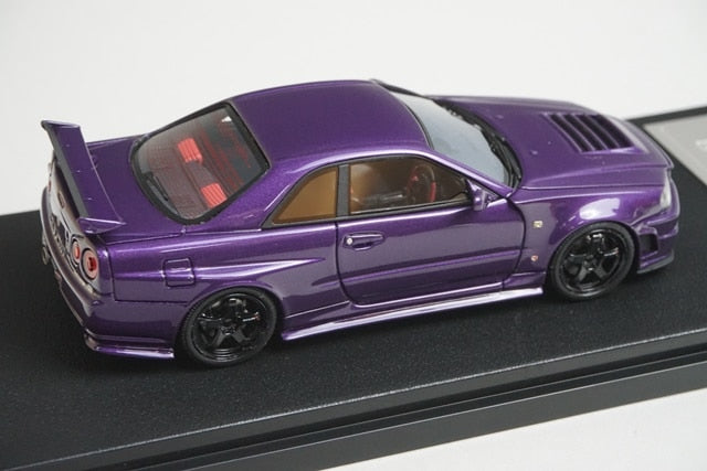 1:43 HPI 8399 Mirage Nissan NISMO R34 GT-R Z-tune Midnight Purple III model car