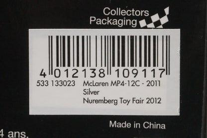 1:43 MINICHAMPS 533133023 McLaren MP4-12C 2011 Nuremberg Toy Fair 2012 model car