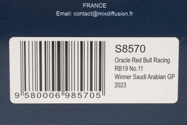 1:43 SPARK S8570 Oracle Red Bull Racing RB19 Saudi Arabia GP Winner 2023 #11 Sergio Perez