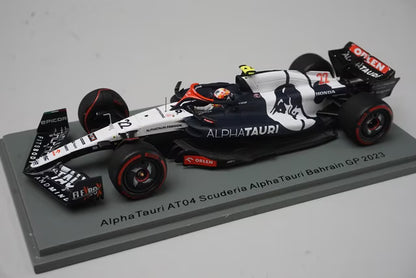 1:43 SPARK S8572 Alfa Tauri AT04 Scuderia Bahrain GP 2023 #22 Yuki Tsunoda