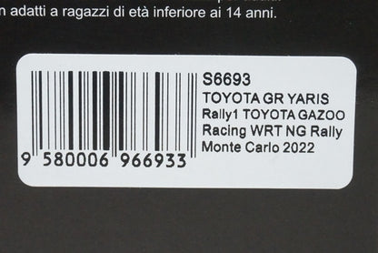 1:43 Spark S6693 Toyota GR Yaris Rally 1 Gazoo Racing WRT NG Rally Monte Carlo Rally 2022 #18 model car