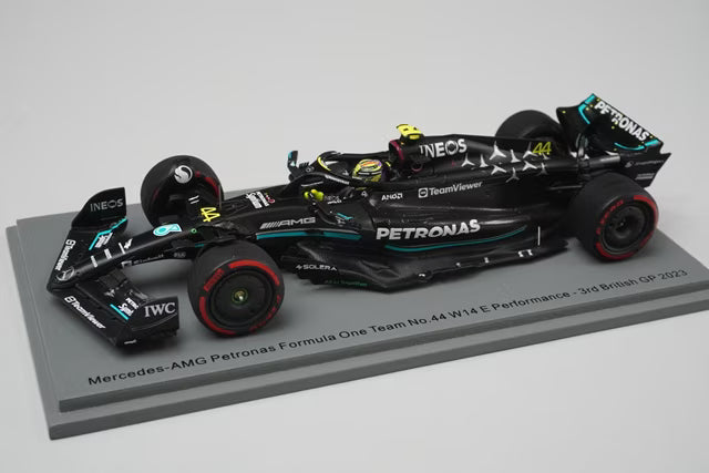 1:43 SPARK S8590 Mercedes-AMG Petronas F1 Team W14 E-Performance British GP 3rd 2023 #44 L. Hamilton model car