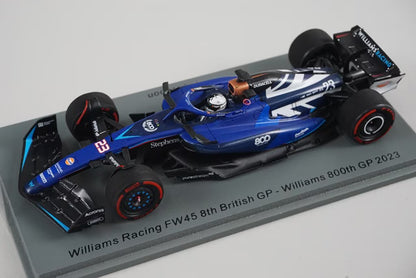 1:43 Spark S8588 Williams Racing FW45 British GP 8th Williams 800th GP 2023 #23 A. Albon