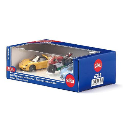 SK6313 SIKU Sports Car & Motorbike Set