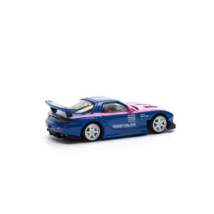 [ Pre-order ] PR640240 POP RACE 1:64 Mazda Amemiya MAZDA RX7 RE-AMEMIYA BLUE/PINK