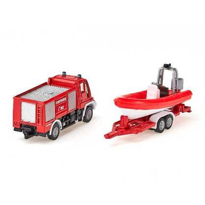 SK1636 SIKU Unimog Fire Truck with Boat